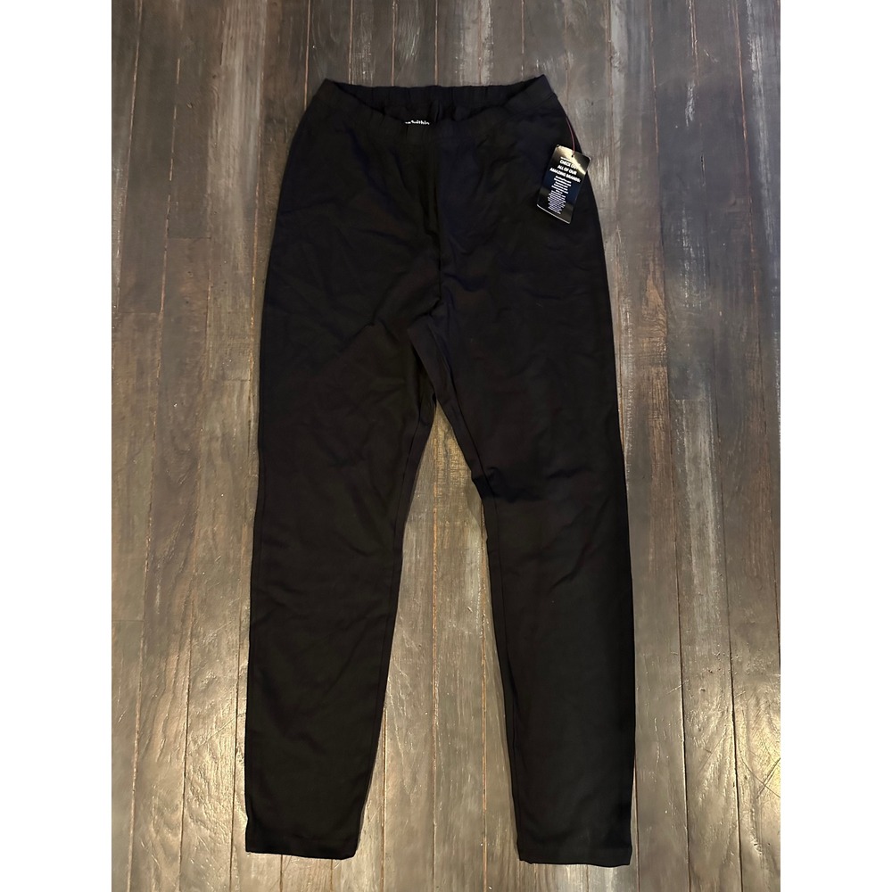 Woman Within Black Knit Pull On Pants Womens 12 S Petite Straight Leg